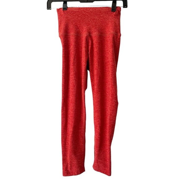 Beyond Yoga Pants - Beyond Yoga Rustic Orange Walk And Talk Cropped High Waisted Leggings Size Small